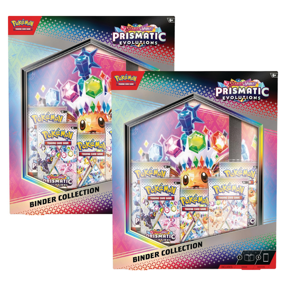 Pokemon SV8.5 Scarlet and Violet Prismatic Evolutions Binder Collection (2-Pack)