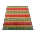 thumbnail image 2 of Rugsotic Carpets Hand Knotted Wool Area Rug 8'x10' Green Gold Contemporary Rectangle Indoor Rug for Living Room, Bedroom Antimicrobial L00212, 2 of 5