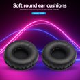 thumbnail image 3 of 2x almohadillas para auriculares de espuma de piel de proteína de PU suave, auriculares redondos, almohadillas de repuesto JShteea Nuevo, 3 of 8