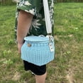 thumbnail image 4 of LJNYFDC Easy Clean Bike Basket Hand Woven Bicycle Basket E Scooter Storage Container Large Capacity Strong Load Bearing Bike Handlebar Basket with Straps, 4 of 7
