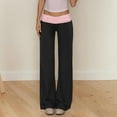 thumbnail image 3 of RUTAYY Women's Casual Pants Elastic Waist Joggers Wide Leg Soft Comfortable Streetwear Athletic Wear Playful Vacation Trousers, 3 of 4