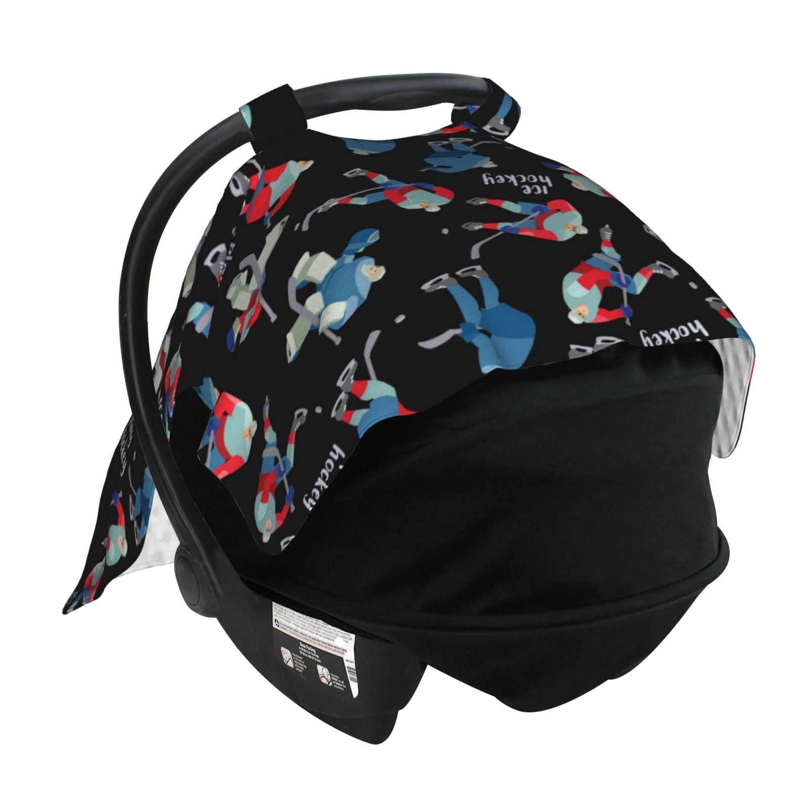 Car Seat Cover Baby - ice hockey black cool Breathable Infant Car Seat Cover for Baby Carseat, Lightweight Comfort Baby Essentials Must Haves Newborn Stuff for Girl Boy
