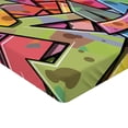 thumbnail image 2 of Ambesonne Colorful Fitted Sheet, Abstract Grunge Arrows, Full Size, Multicolor, 2 of 3