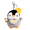 Yellow Hat, variant on Cartoon Penguin Keychain Cute Soft Penguin Keyring Backpack Pendant