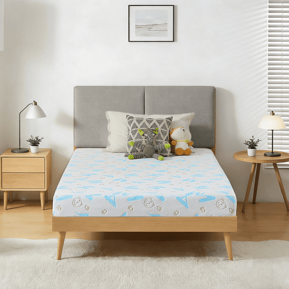 6 inch Twin Memory Foam Mattress,Medium Firmness,Euro Top,Cooling & Pressure Relief, In a Box