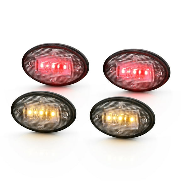 1999-2010 Ford F350 F450 Super Duty Dually Fender LED Side Marker 2 Red 2 Amber