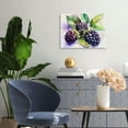 thumbnail image 2 of Acheng Square Canvas Wall Art - BlackBerry and Passion Fruit Watercolor | Fruits Art and Illustrations - Giclee Print Gallery Wrap Modern Home Art Ready to Hang 20x16inch, 2 of 6