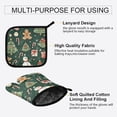 thumbnail image 3 of Yayeee Oven Mitts and Pot Holder Set of 2 Heat Resistant Kitchen Gloves Baking Hot Pad, Green Christmas Trees, 3 of 5