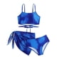 thumbnail image 2 of Traje de baño de 2 piezas para mujer, trajes de baño para mujer, traje de baño de verano estampado hawaiano de tres piezas para niños, top de poliéster para niños, 2 of 9