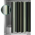 thumbnail image 4 of Black Green Shower Curtain, 66" x 72", Stripe Waterproof Bathroom Curtain Washable Shower Curtain Set with 12 Hooks, 4 of 6