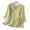 Green, variant on MOJOGO Women's Floral Embroidered Tops Lightweight Cotton Linen Shirts Loose 3/4 Flare Sleeve Tops Boho Summer Vacation OutShapes White 2XL