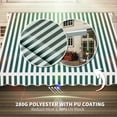 thumbnail image 4 of Outsunny 8' x 6.6' Patio Retractable Awning, Manual Sun Shade, Stripe Green, 4 of 9