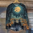 thumbnail image 4 of Heisall Womens Sweatshirts Long Sleeve Round Neck Loose Casual No Hood Halloween Print Fall Winter Fashion Sweatshirts, 4 of 6