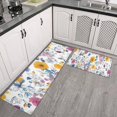 thumbnail image 2 of Pioneer Flower Floral Print Pattern Kitchen Rugs Sets Of 2,Anti Fatigue Kitchen Mat Rugs Non Slip Washable,Decorative Kitchen Floor Mats for Kitchen,Sink,Laundry,17"x30"+17"x47", 2 of 7