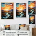 thumbnail image 4 of Designart "Valley Awakening By Wind Turbines I" Wind Turbines Floater Framed Wall Art Living Room, 4 of 5