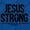 Royal, variant on Jesus Strong Philippians 4:13 Bible Zip Up Hoodie Men's Women's Brisco Brands S