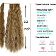 thumbnail image 3 of SAYFUT 22" Wavy Curly Wrap Around Ponytail Extension  Woman Clips in Synthetic Hair Extension Hairpieces Dark Black,120g, 3 of 8