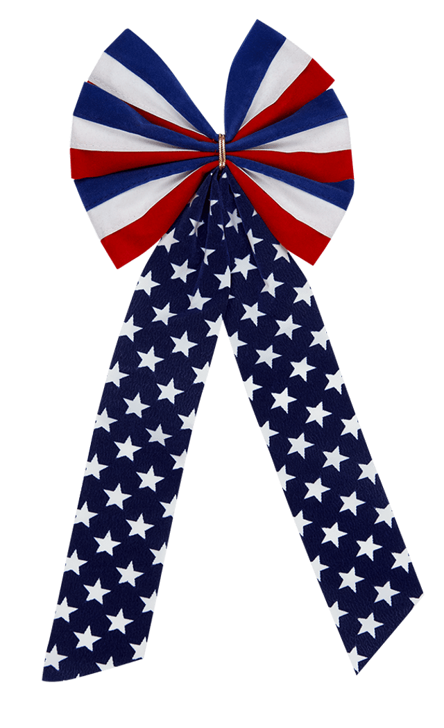 4th Of July Patriotic Bow By Old Glory Bunting 2 Per Pack Red White