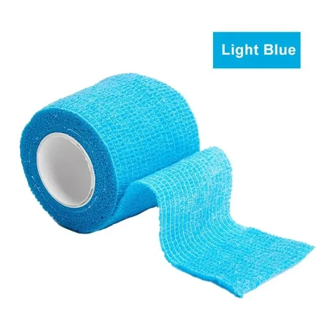 1 Rouleau 2.5/5/7.5/10cm*4.8m Bandage Élastique Tissé Auto-Adhésif pour Fixation Sportive Doigt Poignet Jambe