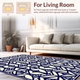 thumbnail image 2 of ODIKA 8'x10' Machine Washable Non-Slip Area Rug, Minimalist Nordic Interlocking Lattice Zen High Traffic Rug, Blue, 493218, 2 of 7