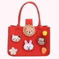 thumbnail image 4 of Sywqhk Bolso De Fieltro Tote Kids Cute Cartoon Top-Handle Daily Shoulder Bag (Rojo) Sywqhk Para estrenar, 4 of 4