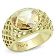 thumbnail image 1 of Alamode TK3122-7 Bague Femme IP Or en Acier Inoxydable avec Grade AAA CZ en Champagne - Taille 7, 1 of 1