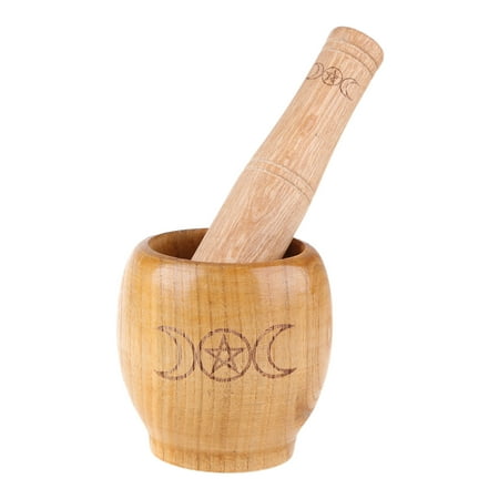 

Herb Grinder Kit Wood Wooden Mortar Pestle Set Sesame Pepper Powder Making