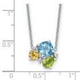 thumbnail image 2 of Auriga Fine Jewelry 925 Sterling Silver Rhodium Lt. Swiss Gemstones Necklace for Women 18", 2 of 6
