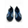 thumbnail image 3 of Kids Aqua Sock Wave Water Shoes Waterproof Slip-Ons for Pool Beach Sports, Black/Blue, Size: 13, S7, 3 of 4