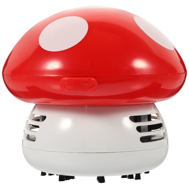 Mini aspiradora de mesa para hongos, aspiradora de mano, aspiradora de escritorio, aspiradora de polvo (roja)