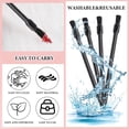 thumbnail image 3 of 50 Pcs Disposable Lip Brushes Nail Polish Brushes Lip Gloss Applicators Lipstick Wands Makeup Cosmetic Tools, Black, 3 of 5