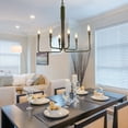 thumbnail image 6 of LNC Black Linear Chandelier, 25 Inch Modern Farmhouse Lighting for Dining/Kitchen/Bedroom, 6 of 12