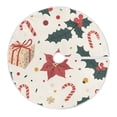 thumbnail image 6 of Yayeee Christmas Tree Skirt 47 inches for Xmas Tree Holiday Party Decoration, Beige Christmas Candy Canes, 6 of 6