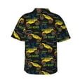 thumbnail image 3 of Picia Monster Truck1 Gentle Cotton Regular Fit Short Sleeve Casual Hawaiian Shirt for Men-Large, 3 of 9