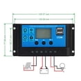 thumbnail image 3 of Noref 60A/50A/40A/30A/20A/10A 12V 24V Auto Solar Charge Controller PWM Controller, 60A Solar Charge Controller,Solar Charge Controller, 3 of 8