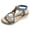 Blue, variant on Rokment Women's Ethnic Beaded Platform Wedge Sandals Boho Beach Woven Open Toe Espadrilles Chunky High Heels Slingback Dressy Summer Shoes Blue Size 6.5