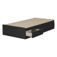 thumbnail image 2 of South Shore Vito Twin Mate's Platform Storage Bed with 3 Drawers, in Pure Black, 2 of 12