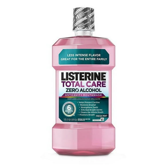 Listerine Total Care Zero Anticavity Mouthwash Fresh Mint Flavour - 1 Litre