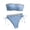 Blue, variant on Women's Starfish Bikini Set Strapless Bandeau Top and Tie Side High Cut Bathing Suit Cute Two Piece Swimsuits Black