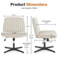 thumbnail image 2 of Demi Bonn Cross-Legged Chair, Armless, 360° Swivel, No Wheels, Blue, 2 of 7