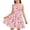 A-Pink504, variant on Bobifish Big Girls Dress Round Neck Sleeveless Skater Dress Waist A-Line Donut Dessert Printed Sundress