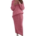 thumbnail image 3 of Suéter de punto con cuello en V para mujer, ropa de moda, suéter de punto con aguja torcida, 3 of 6