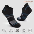 thumbnail image 4 of JASGOOD 12 Pairs Mens Ankle Socks Low Cut Cushioned Athletic Short Socks with Heel Tab, 4 of 5