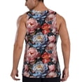thumbnail image 3 of Easygdp Rose Flowers Men's Tank Top, Sleeveless Muscle T Shirts, Breathable, Quick-Dry, Loose for Gym, Running, Fitness - Medium, 3 of 9