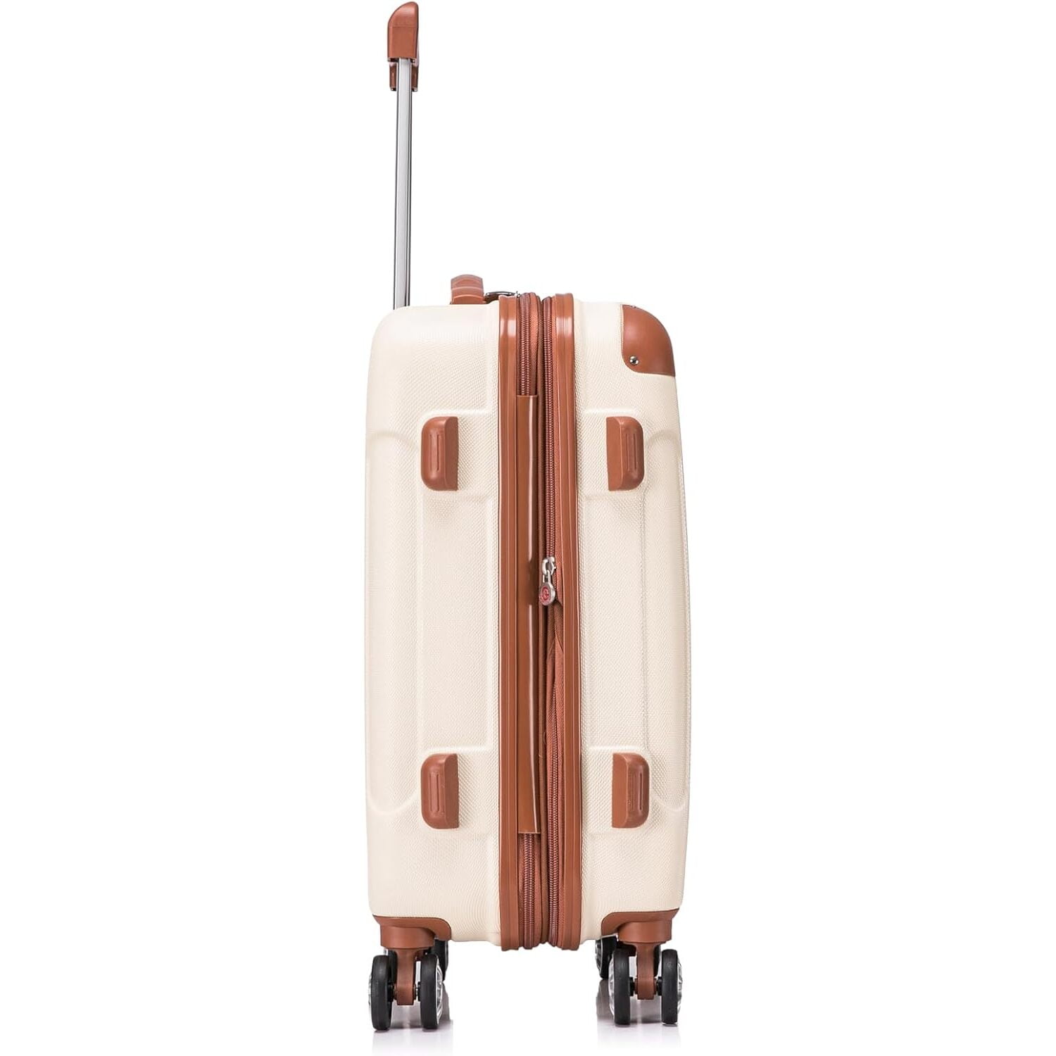 Rockland London Hardside Spinner Wheel Luggage, Carry-On 20-Inch and Tote 14-Inch, White