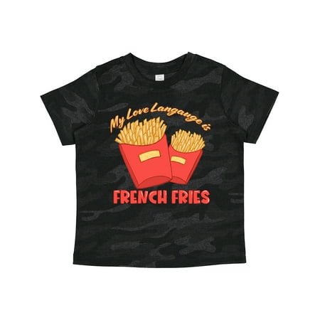 

Inktastic My Love Language is French Fries Gift Toddler Boy or Toddler Girl T-Shirt