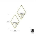 thumbnail image 5 of Umbra Trigg Hanging Planter Vase & Geometric Wall Decor Container, Small, White/Brass, 5 of 5