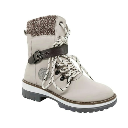 

Gubotare Women Winter Boots Women s Fashion Winter Ankle Boots White 8.5