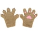 thumbnail image 3 of Guantes de animales para hombres y mujeres, accesorios de cosplay, guantes de peluche con forma de pata de gatito para adultos Caqui, 3 of 9