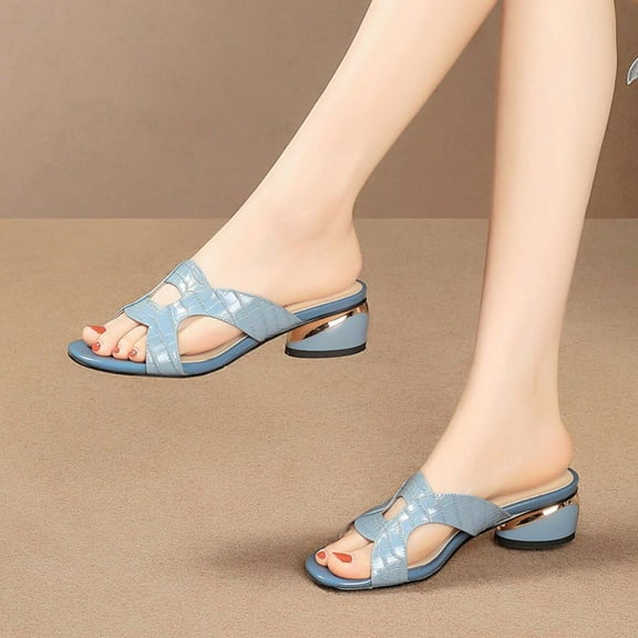 AXXD Women Sandals Clearance Summer Casual Shoes Breathable Sandals Low Heel Sandals